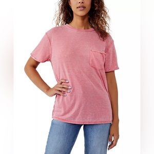 Free People We the Free Vella Tee Size XS Spiced Coral